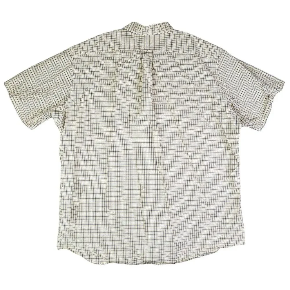 Polo Ralph Lauren Shirt Mens Size XL Yellow Plaid Vintage Blake SS Button Down